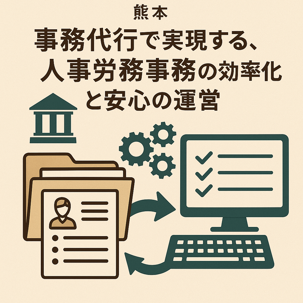 安心・迅速な人事労務事務代行―熊本企業の円滑な業務運営をサポート