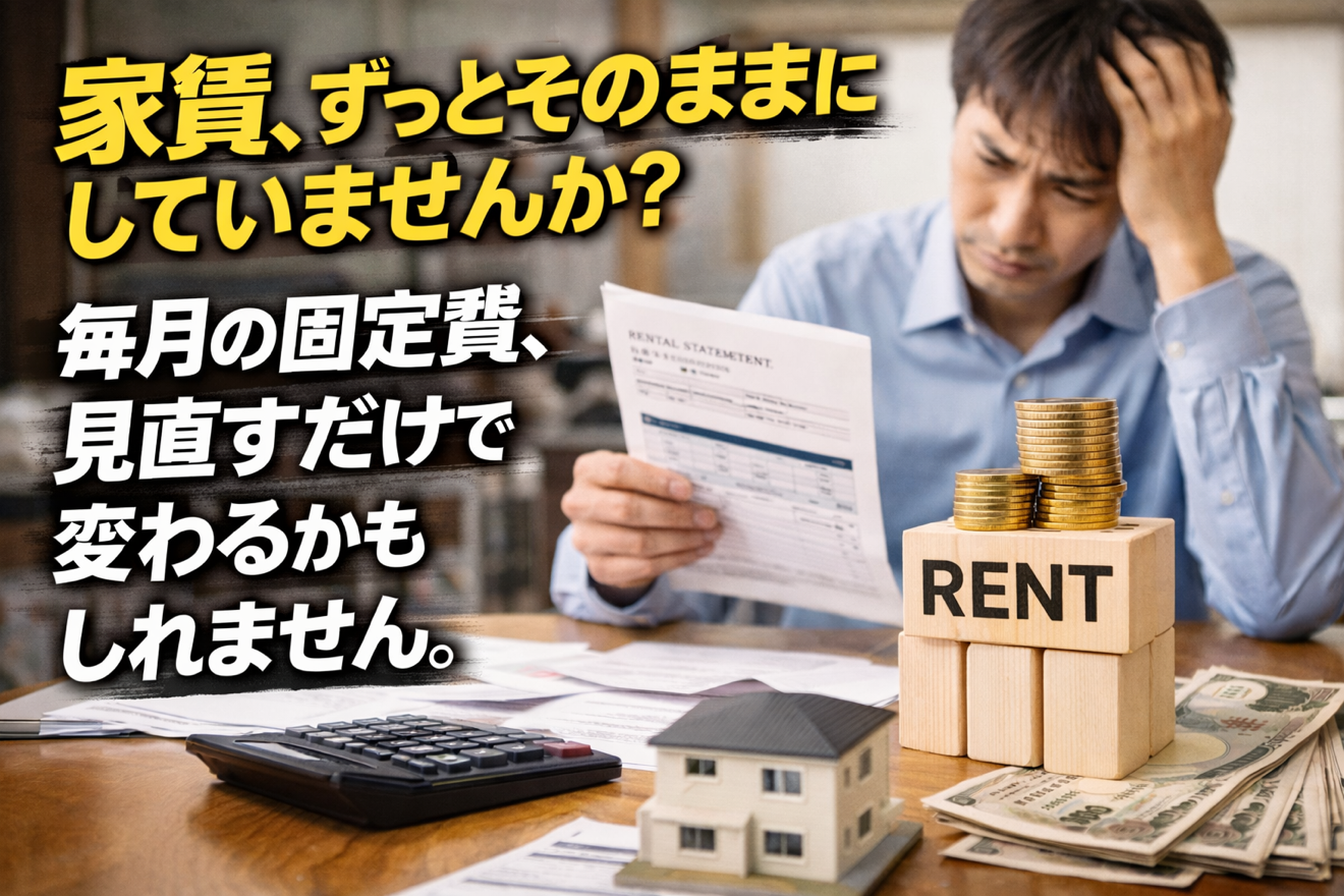 コスト削減の第一歩に。家賃の見直し、できていますか？